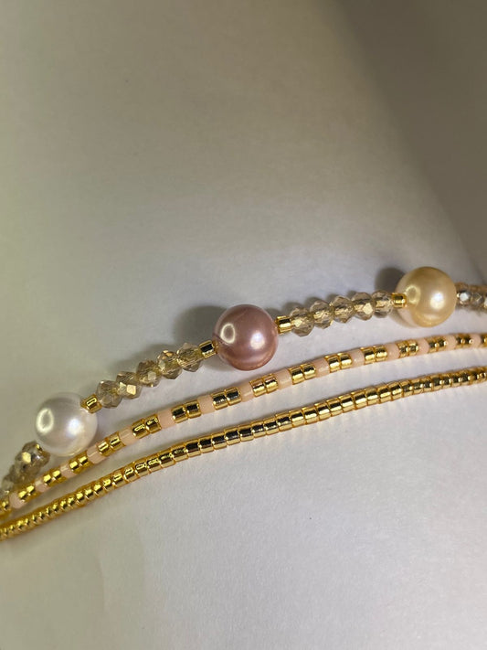 Pulsera Tejida Perlas Del Atlantico
